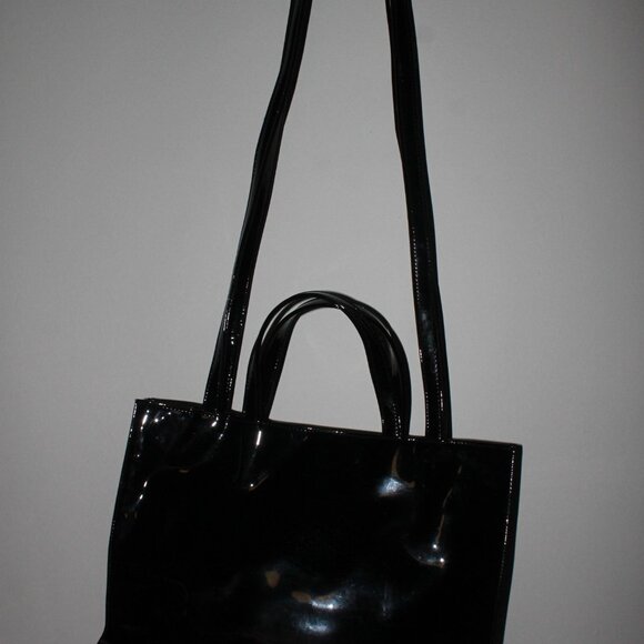 Telfar Medium Shopping Bag - Black Patent - Picture 5 of 7